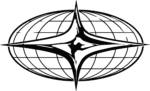 Globe Star Emblem SVG Sharp Wireframe Vector