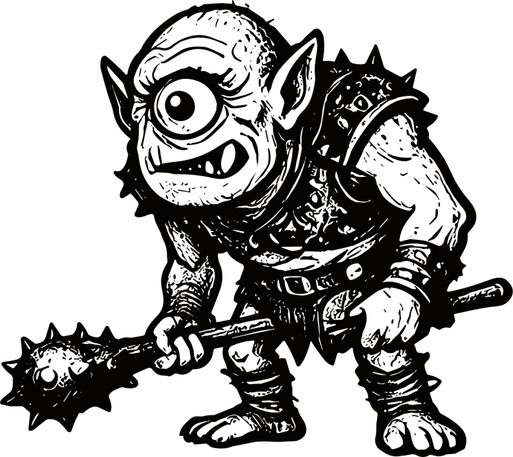 Goblin Warrior SVG Grim Ink Vector
