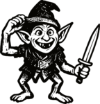 Goblin Warrior SVG Mischievous Fantasy Vector