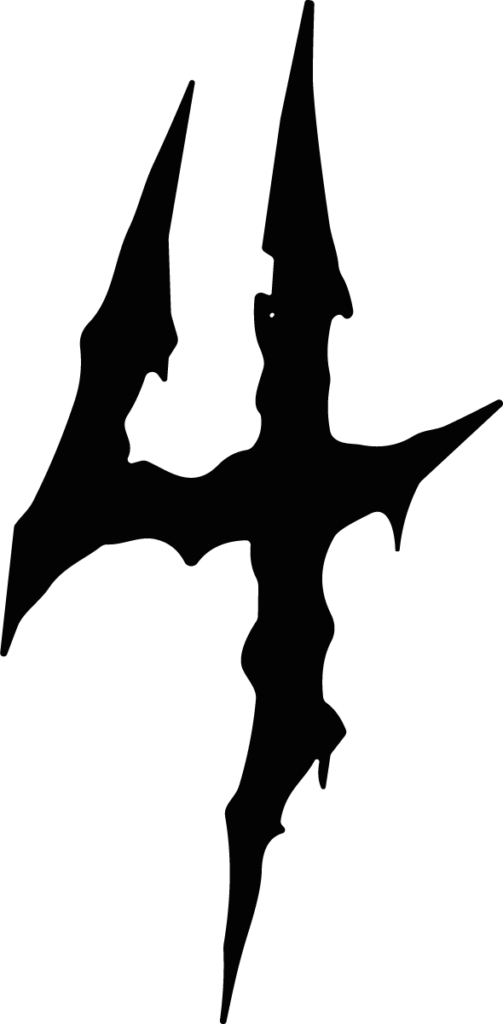 Gothic Cross Symbol SVG Jagged Silhouette Vector