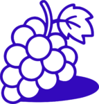 Grape Bunch SVG Bold Outline Vector