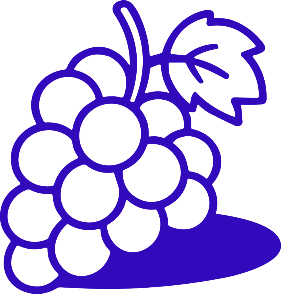 Grape Bunch SVG Bold Outline Vector