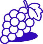 Grape Cluster SVG Bold Outline Vector
