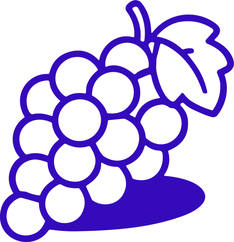 Grape Cluster SVG Bold Outline Vector