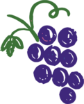 Grape Cluster SVG Playful Doodle Vector