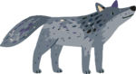 Gray Wolf SVG Speckled Nightfall Vector