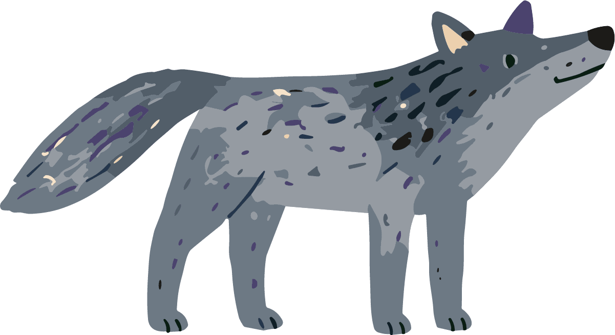 Gray Wolf SVG Speckled Nightfall Vector - Image 1