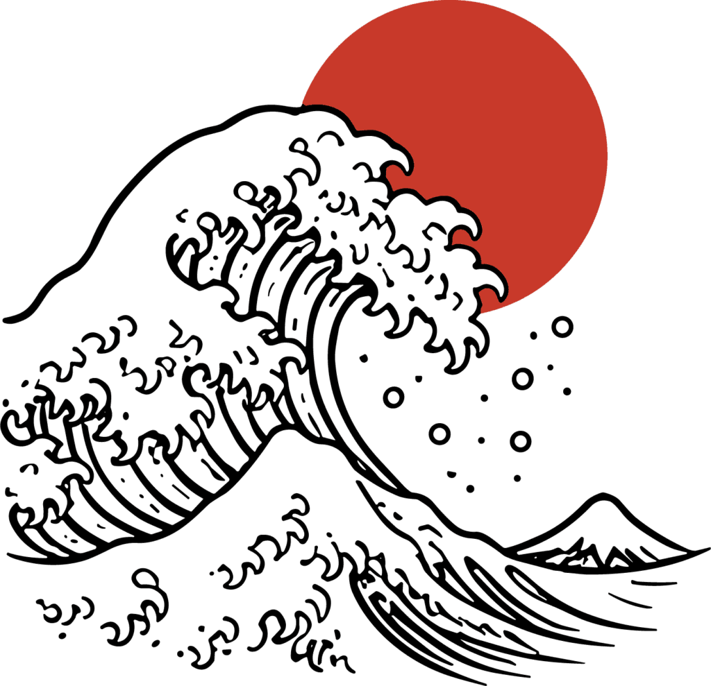 Great Wave SVG Bold Japanese Vector