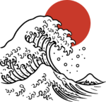 Great Wave SVG Bold Japanese Vector