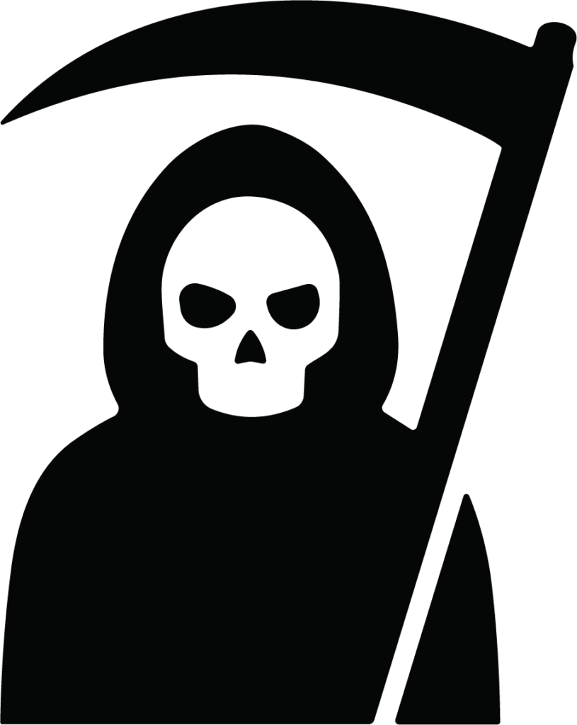 Grim Reaper SVG Ominous Silhouette Vector