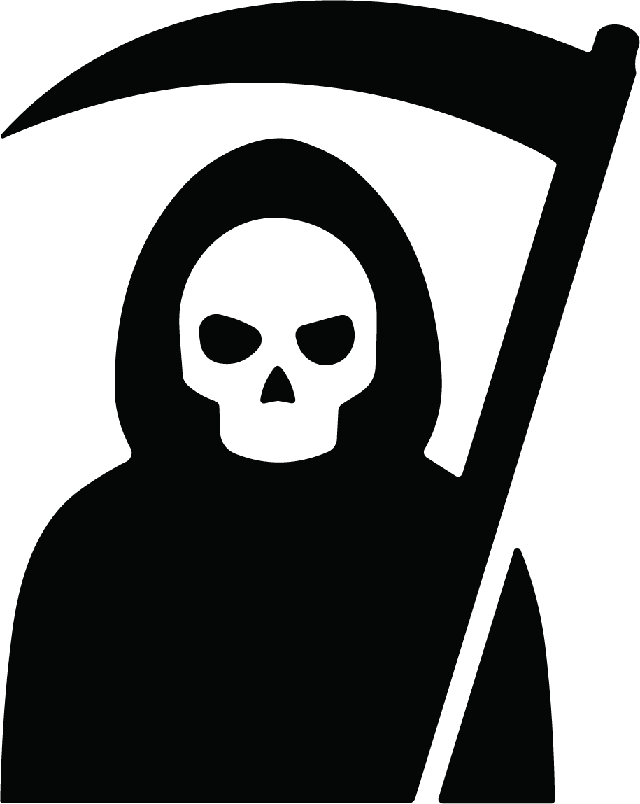 Grim Reaper SVG Ominous Silhouette Vector - Image 1