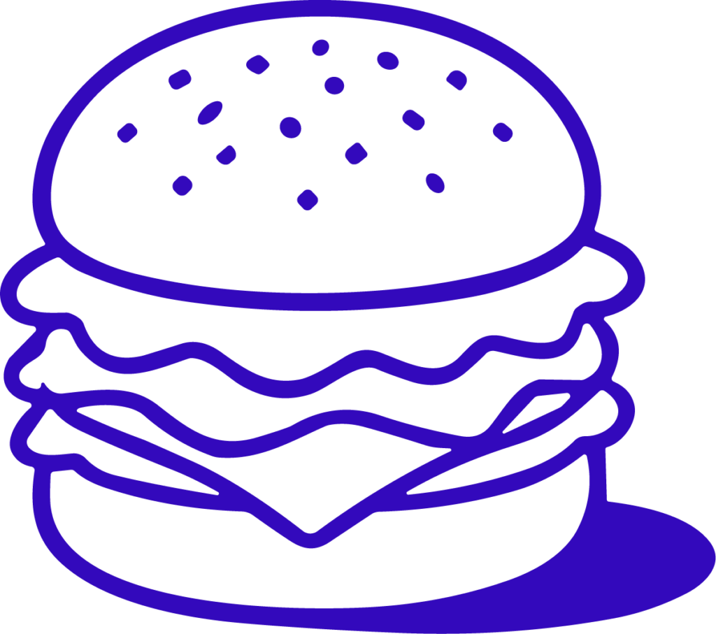 Hamburger SVG Bold Outline Vector