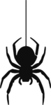 Hanging Spider SVG Spooky Silhouette Vector