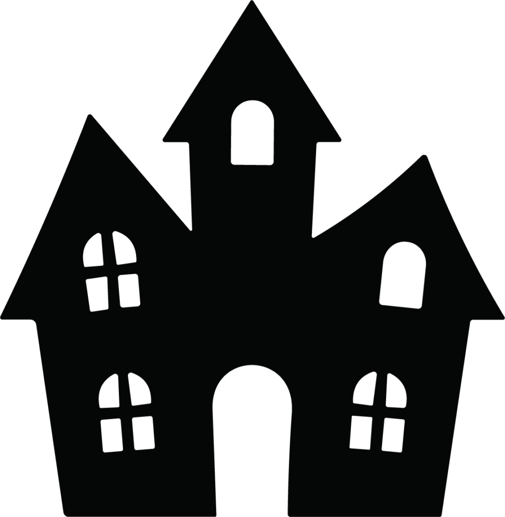Haunted House SVG Spooky Silhouette Vector