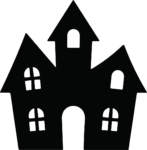 Haunted House SVG Spooky Silhouette Vector