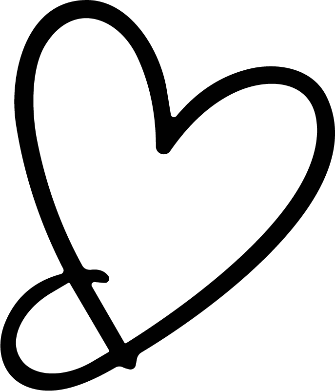 Heart Doodle SVG Loopy Sketch Vector