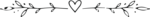 Heart Floral Divider SVG Delicate Botanical Vector