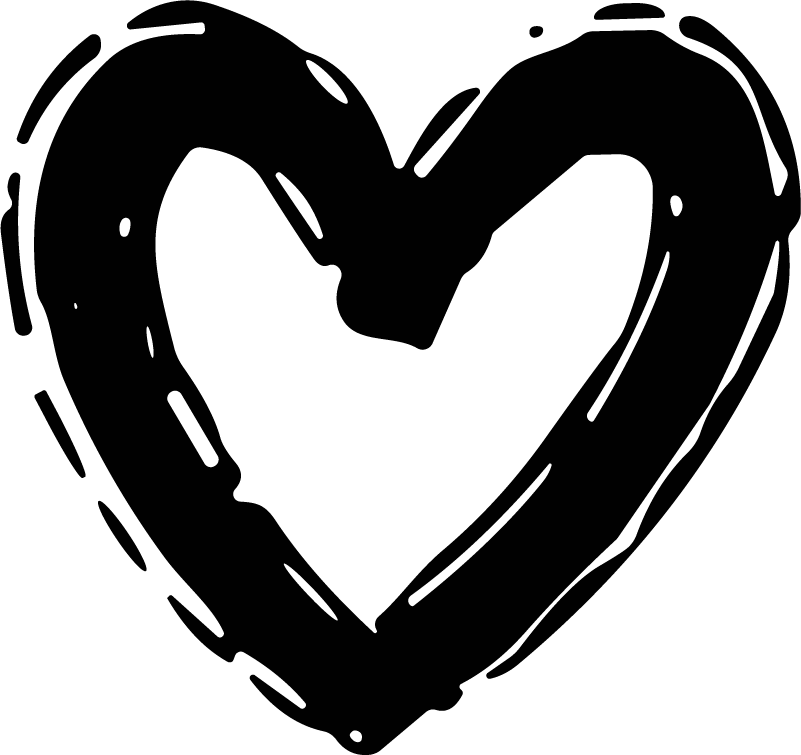 Heart SVG Bold Brushstroke Vector