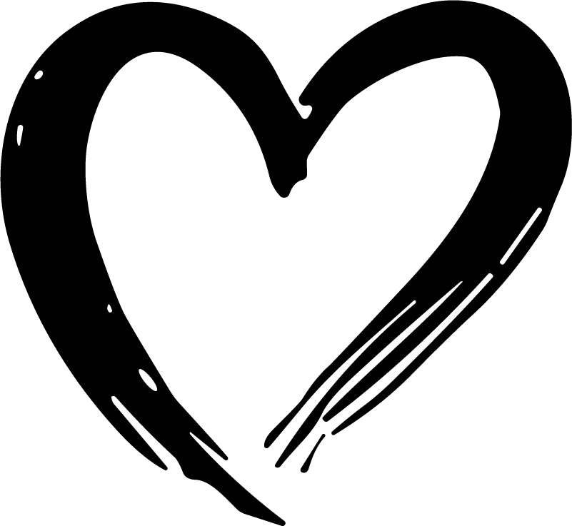 Heart Icon SVG Bold Brushstroke Vector