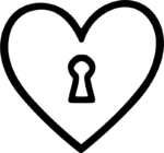 Heart Keyhole SVG Locked Love Vector