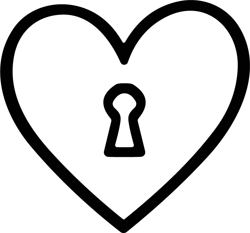 Heart Keyhole SVG Locked Love Vector