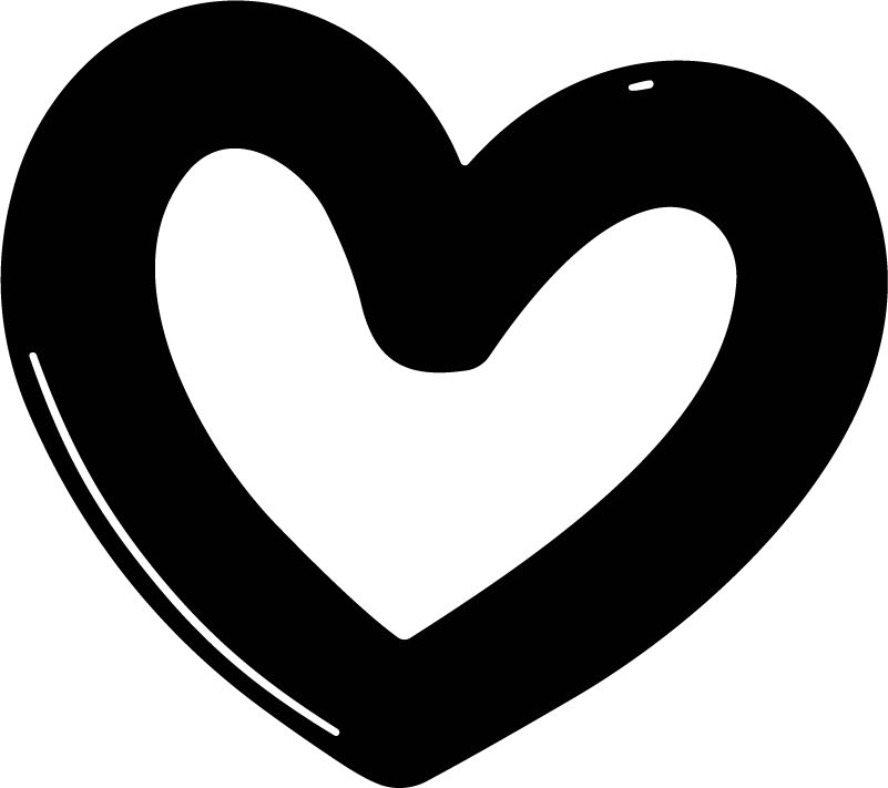 Heart Outline SVG Bold Sketchy Vector
