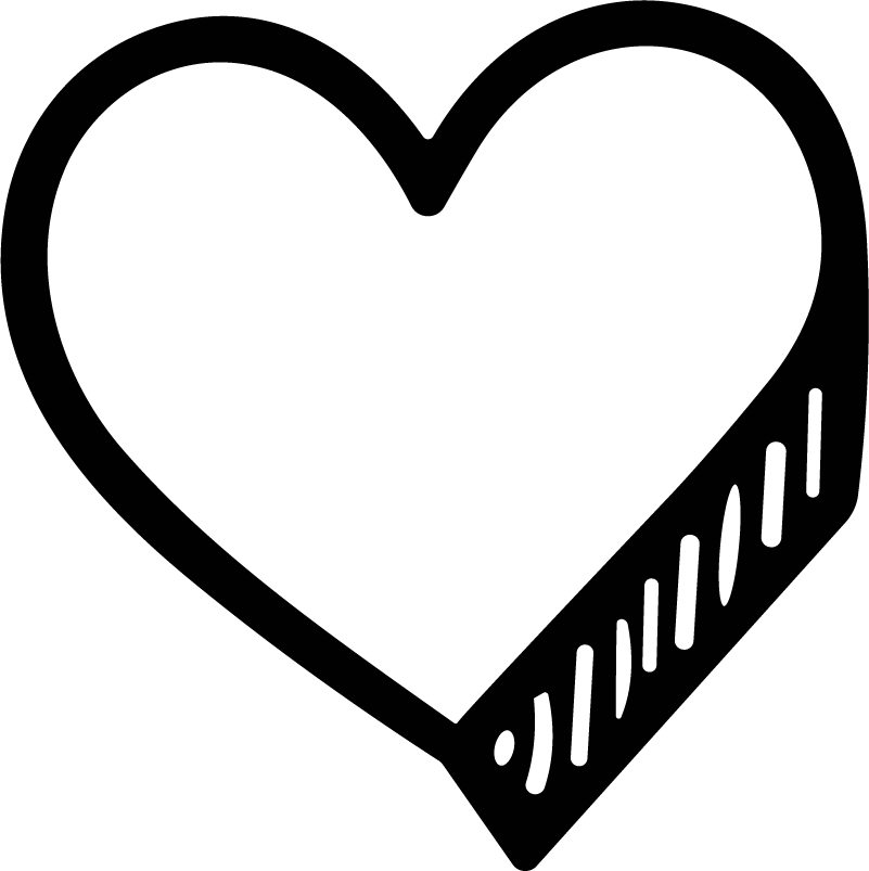 Heart Outline SVG Bold Sketchy Vector