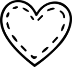 Heart Outline SVG Dashed Sketch Vector