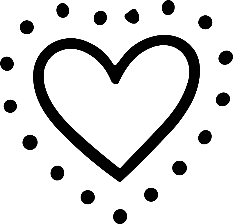Heart Outline SVG Playful Dotted Vector