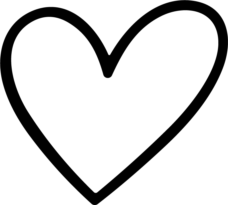 Heart Outline SVG Bold Sketch Vector
