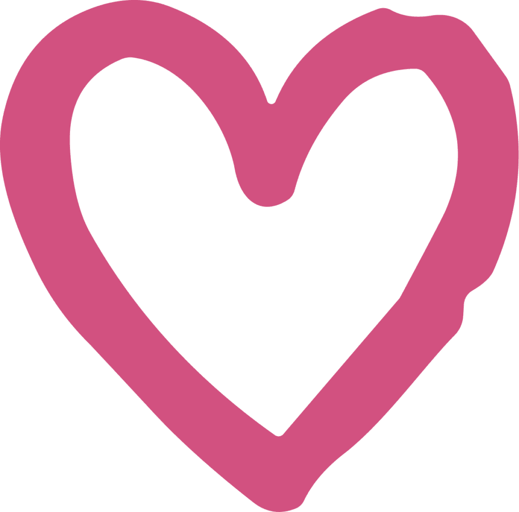Heart Outline SVG Rustic Sketch Vector