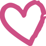 Heart Outline SVG Rough Brushstroke Vector