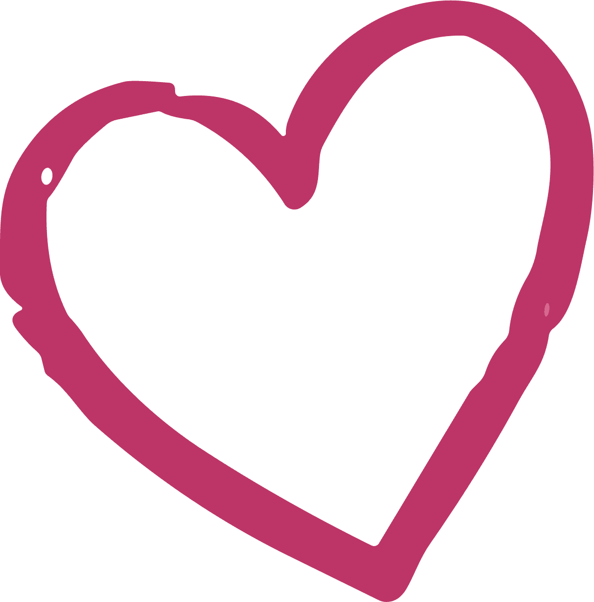 Heart Outline SVG Rustic Sketch Vector - Image 1