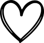 Heart Outline SVG Bold Sketch Vector
