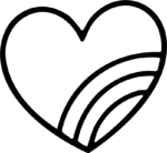 Heart Outline SVG Bold Swirl Vector
