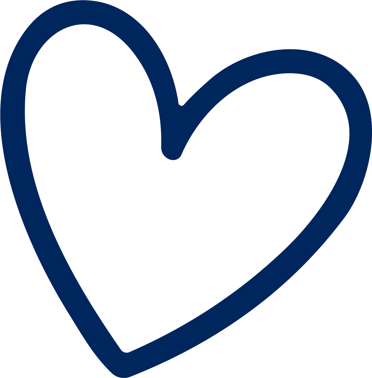 Heart Outline SVG Hand-Sketched Love Vector - Image 1