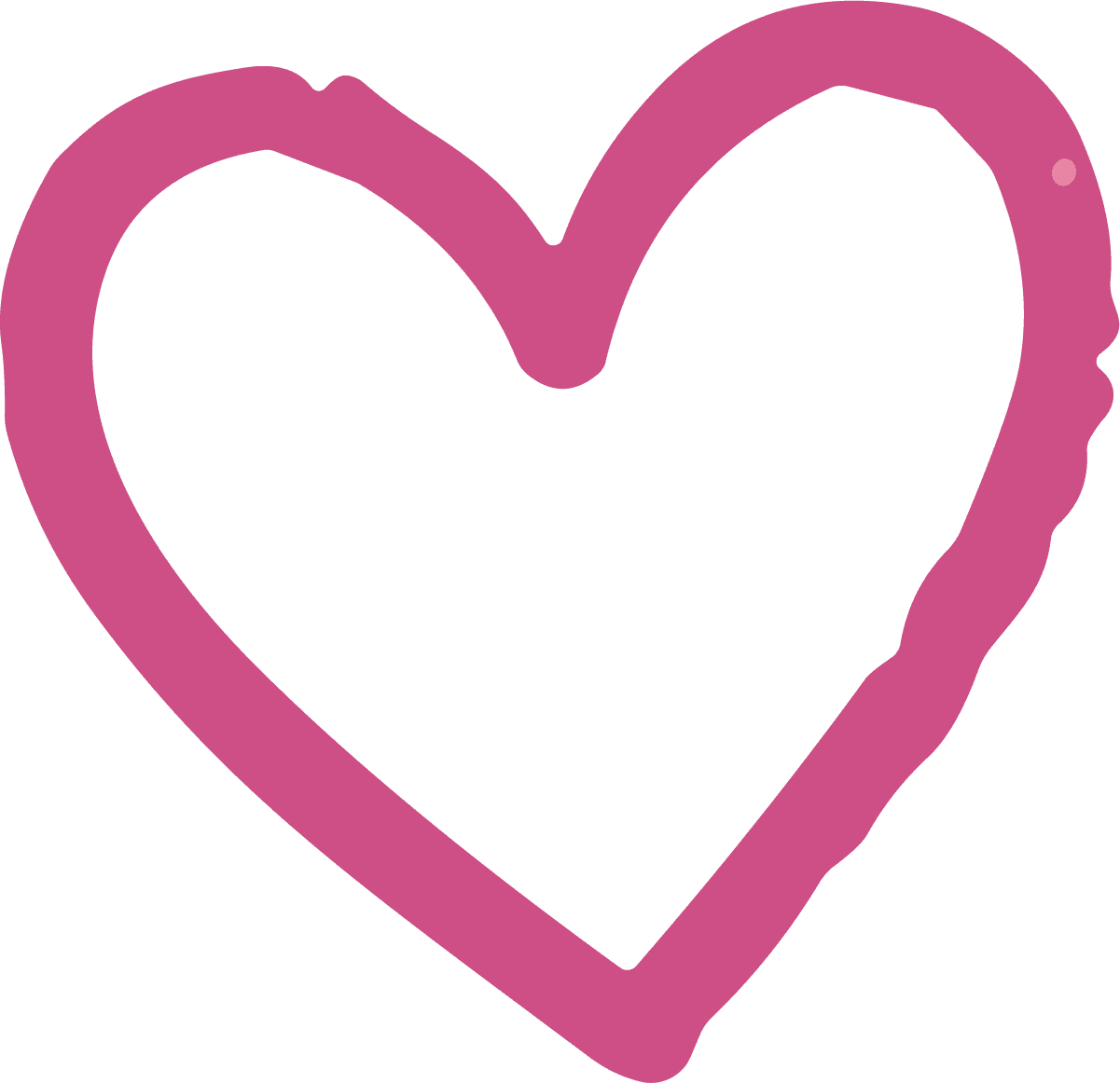 Heart Outline SVG Rough Sketchy Vector - Image 1