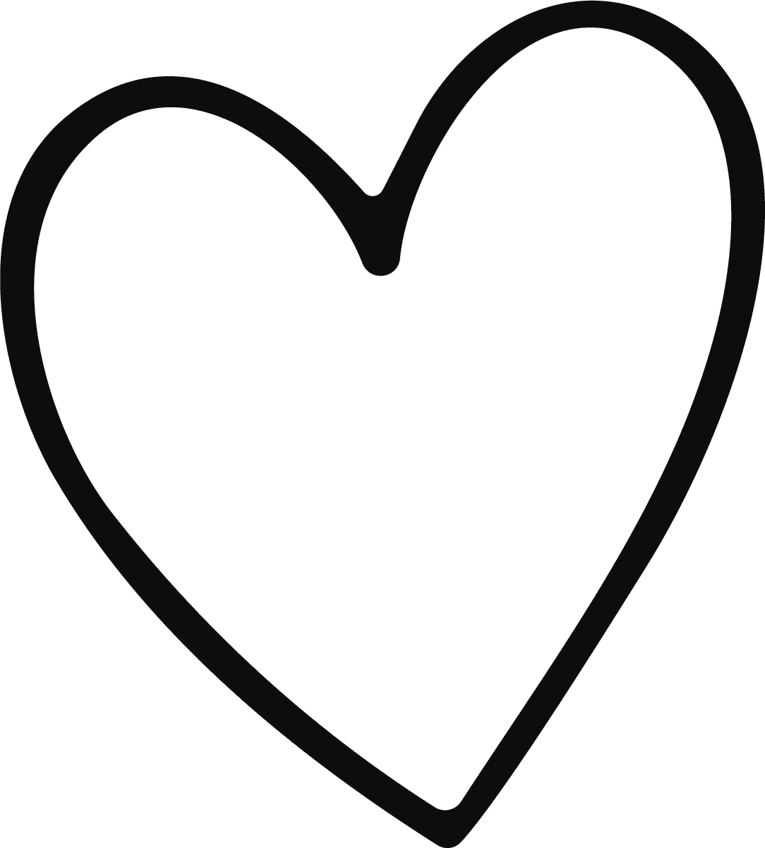 Heart Outline SVG Hand-Sketched Love Vector - Image 1