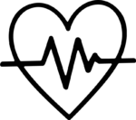 Heart Pulse SVG Bold Outline Vector