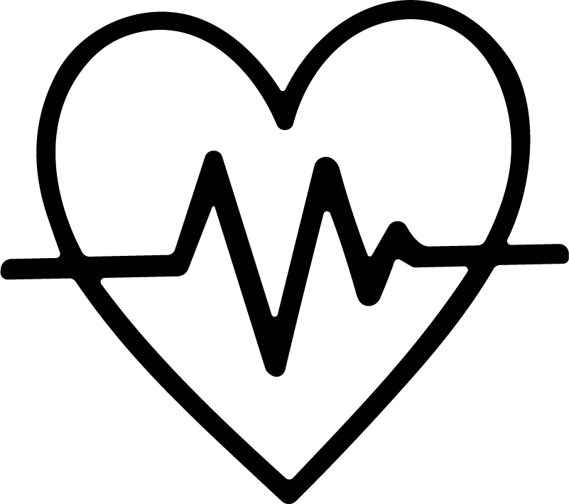 Heart Pulse SVG Bold Outline Vector