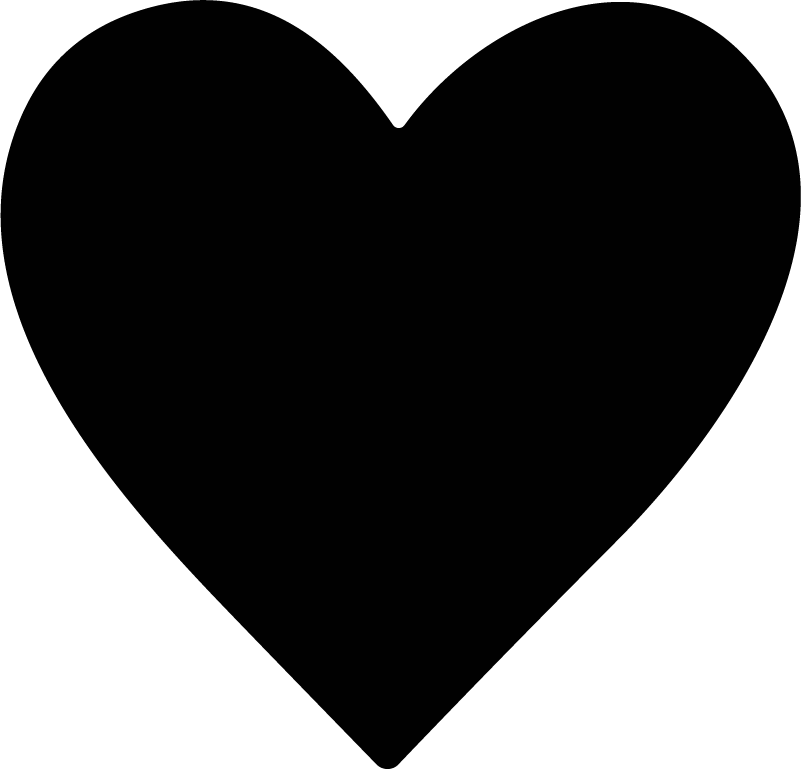 Heart Silhouette SVG Bold Solid Vector
