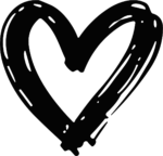 Heart SVG Rough Brushstroke Vector