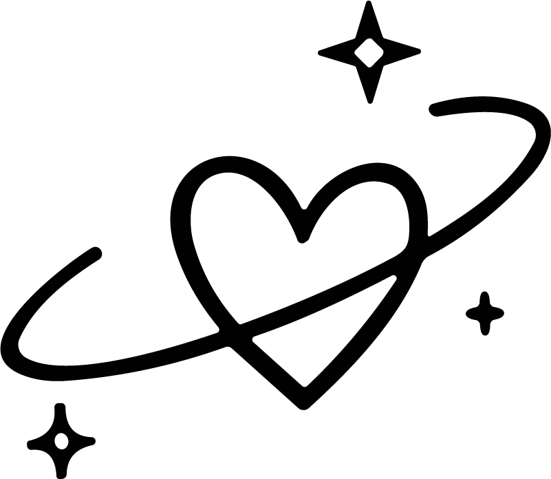 Heart With Sparkles SVG Playful Loop Vector