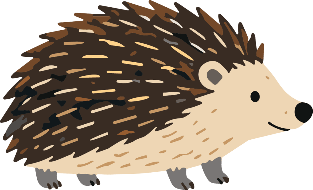 Hedgehog SVG Friendly Woodland Vector