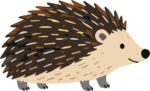 Hedgehog SVG Friendly Woodland Vector