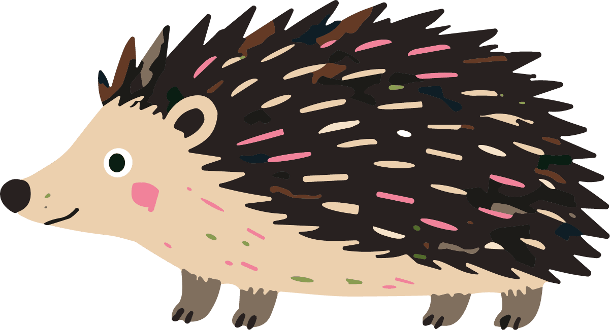 Hedgehog SVG Colorful Spiky Vector - Image 1