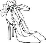 High Heel Shoes SVG Elegant Bow Vector