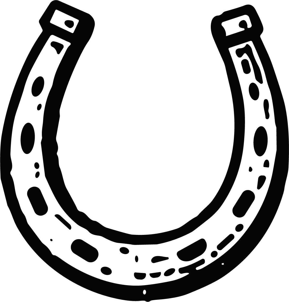 Horseshoe SVG Bold Outline Vector - Image 1