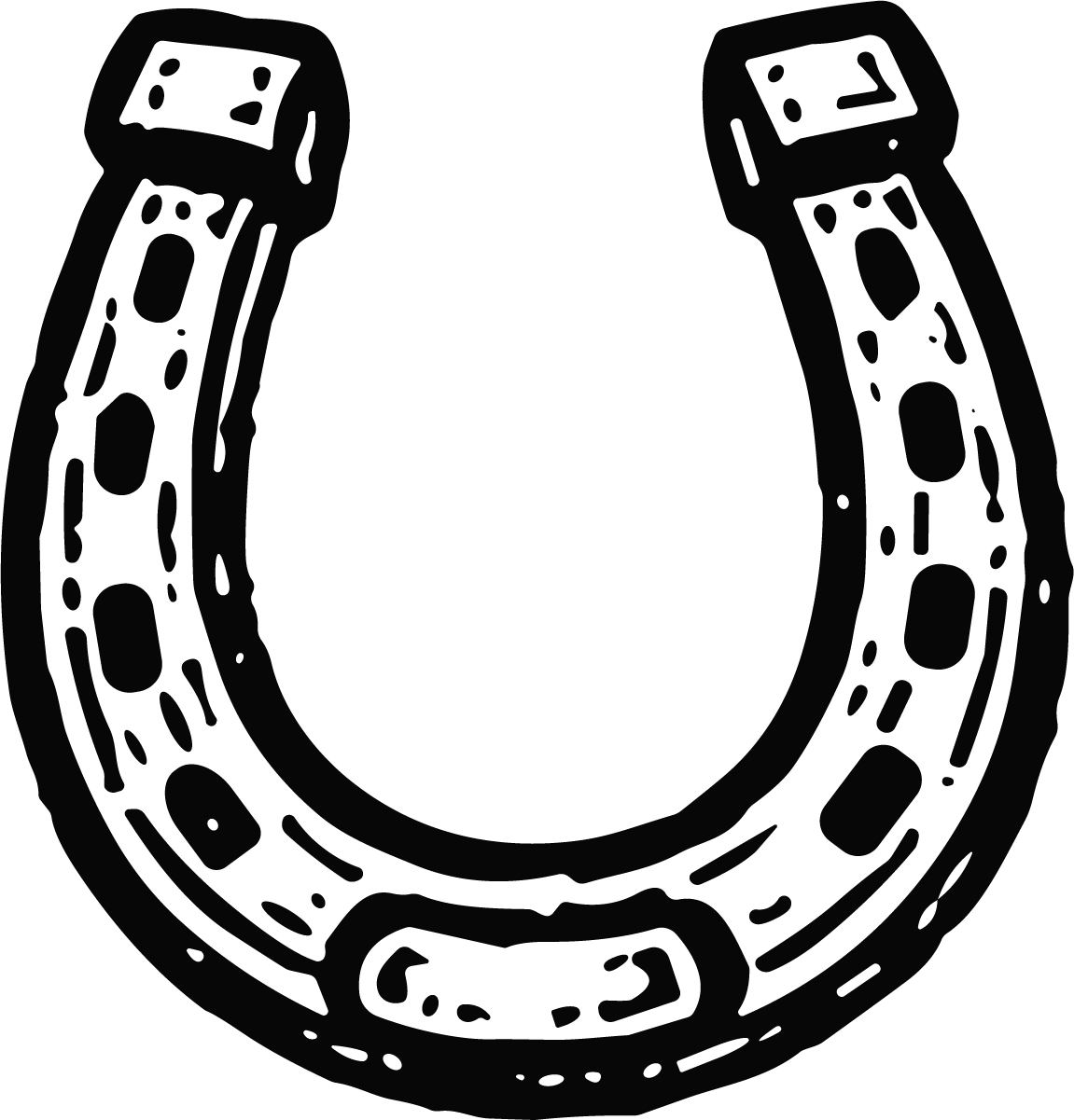 Horseshoe SVG Rustic Lucky Vector - Image 1