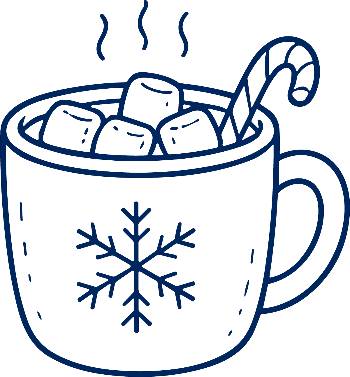 Hot Chocolate Mug SVG Cozy Winter Vector - Image 1
